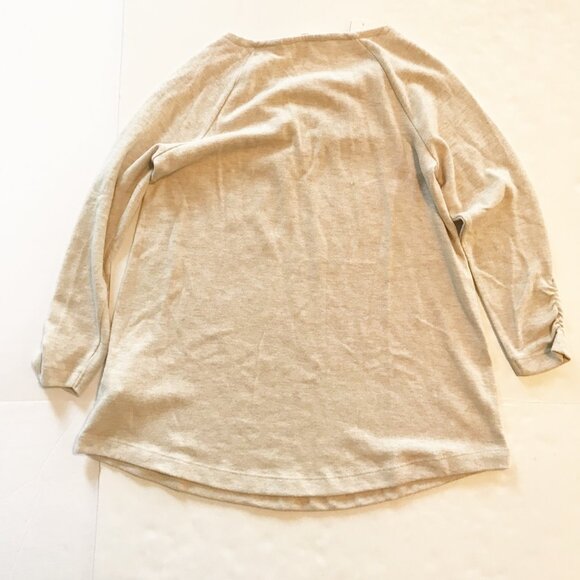 SOFT SURROUNDINGS Cecelia Top Oatmeal Heather Long Sleeve Sweater NWT Womens XS - Picture 3 of 9